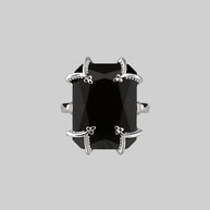 black statment gemstone ring