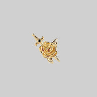gothic rose and dagger ear stud