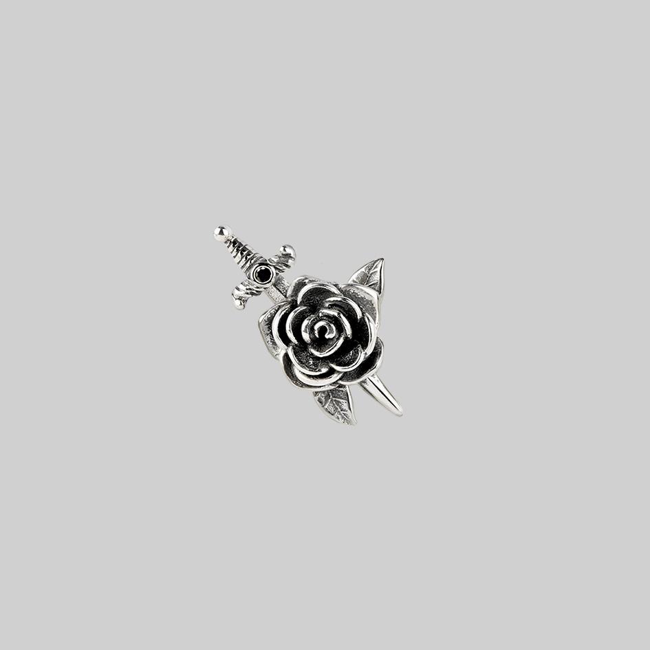 gothic rose tragus stud