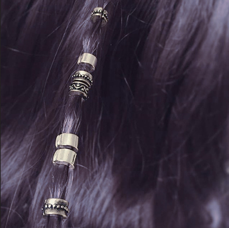 Silver Hair Bead Clickers - Mixed Pack Hair Accessories - Silver Hair Bead Clickers - Mixed Pack