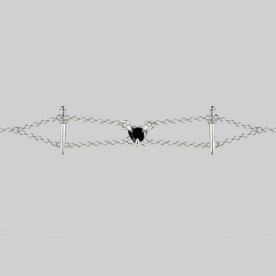 heart and sword choker necklace