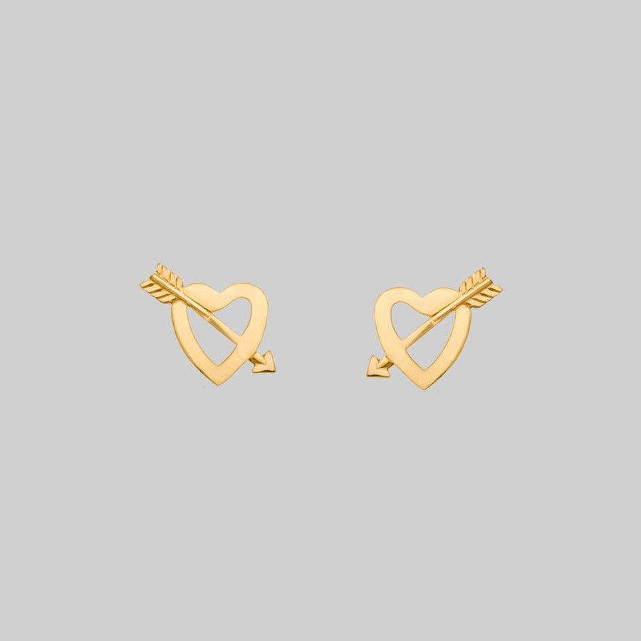 heart and arrow 9k gold studs