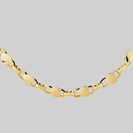 heart link chain collar necklace