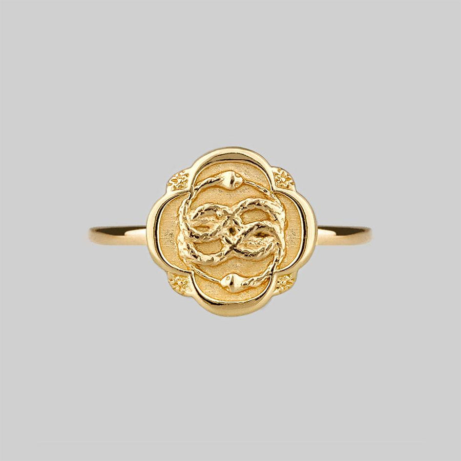 inifinity snake ring gold
