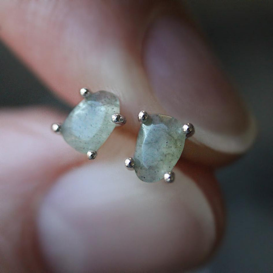 RUNE. Labradorite Slice Silver Earrings RUNE. Labradorite Slice Silver Earrings