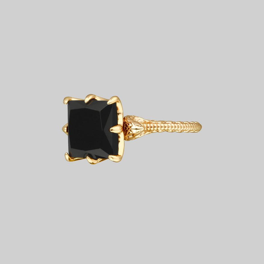 BITTERSWEET. Double Serpent Onyx Ring - Gold BITTERSWEET. Double Serpent Onyx Ring - Gold