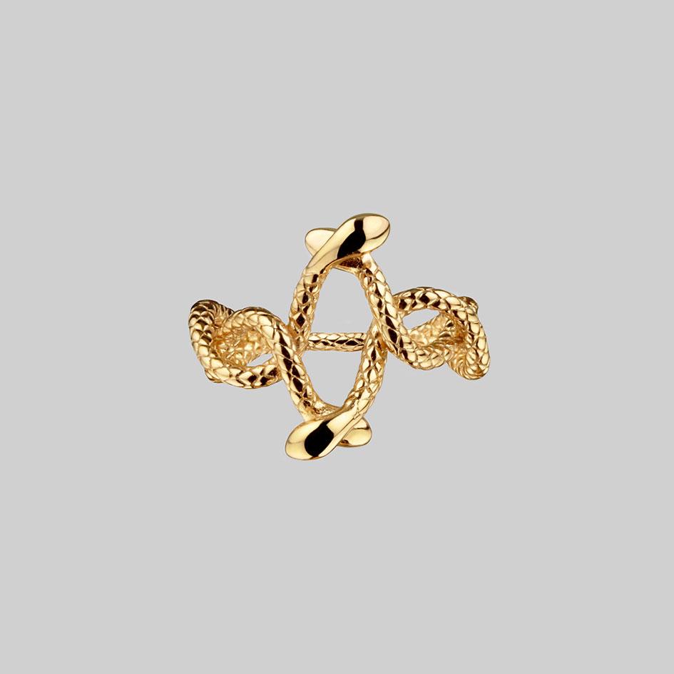 twisted snake ring gold