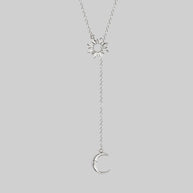 silver y-shape necklace
