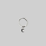 gemstone heart cham hoop earring
