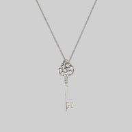dark detailed key necklace 