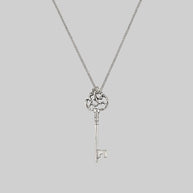 dark detailed key necklace