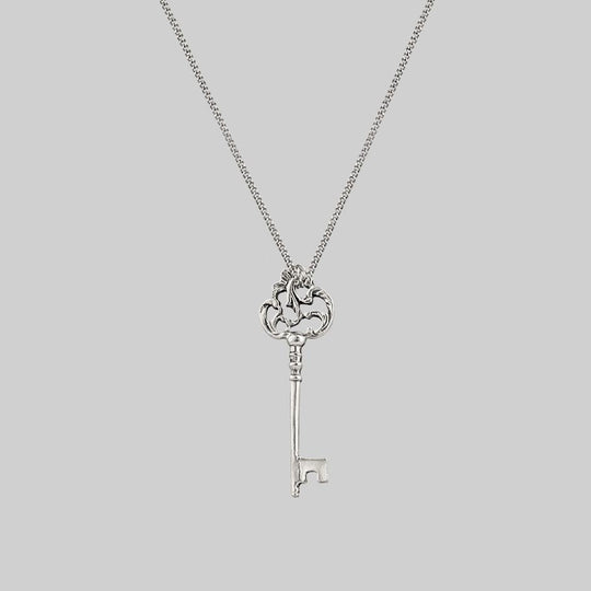 VERONA. Skeleton Key Necklace - Silver