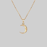 gold moon crescent necklace