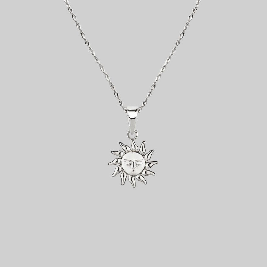 ELIN. Sun & Moon Layering Necklaces - Silver silver sun necklace