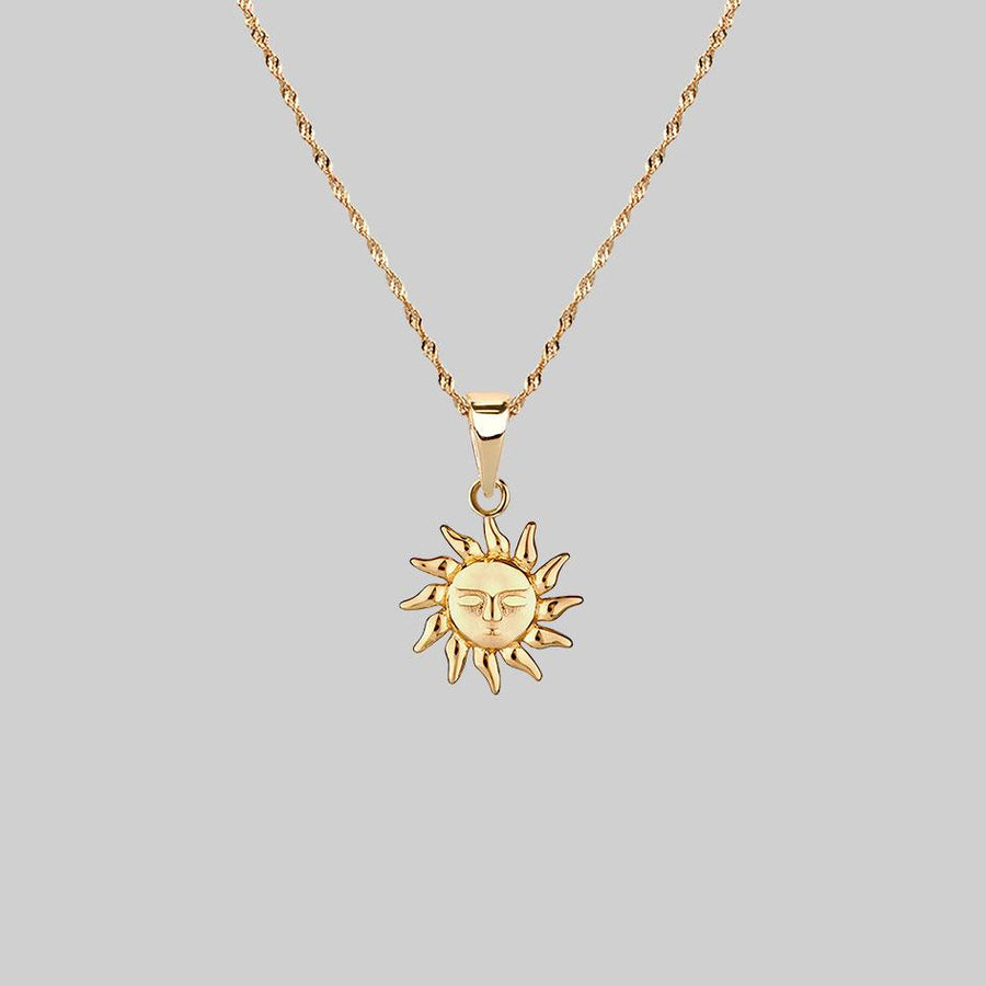 ELIN. Sun & Moon Layering Necklaces - Gold gold sun necklace