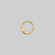 moon septum ring gold
