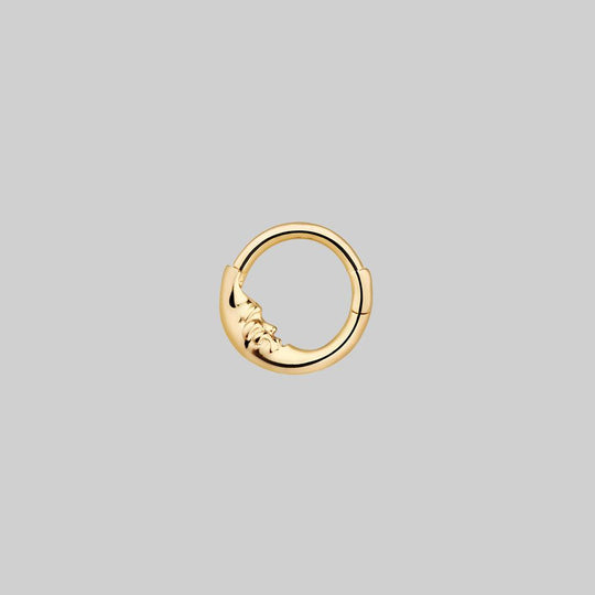 MAN IN THE MOON. Gold Clicker Ring - Septum