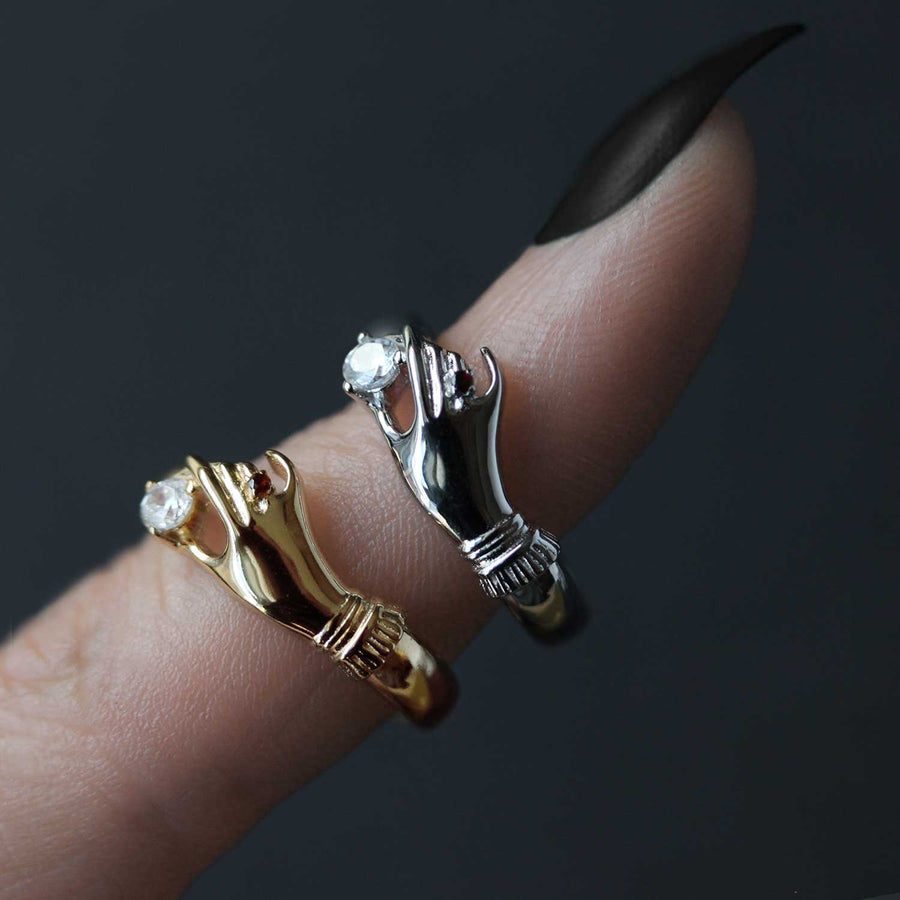 MILDRED. Disembodied Hand Silver Ring hand ring
