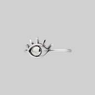 eye design silver ring