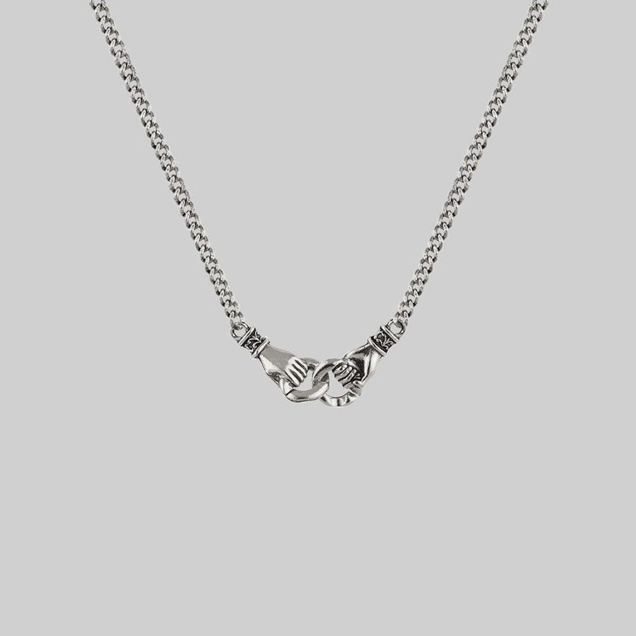 UNITY. Linking Hands Necklace - Silver