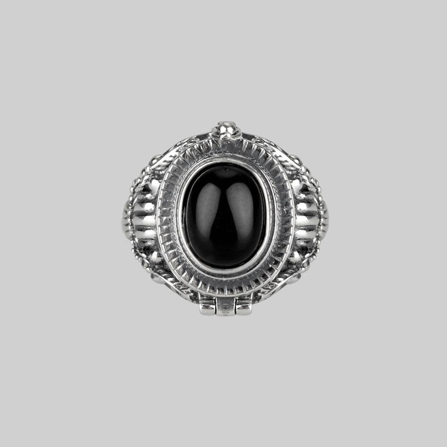 SAROS. Silver Poison Trinket Ring - Onyx SAROS. Silver Poison Trinket Ring - Onyx