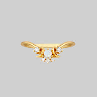 gold moon opal ring