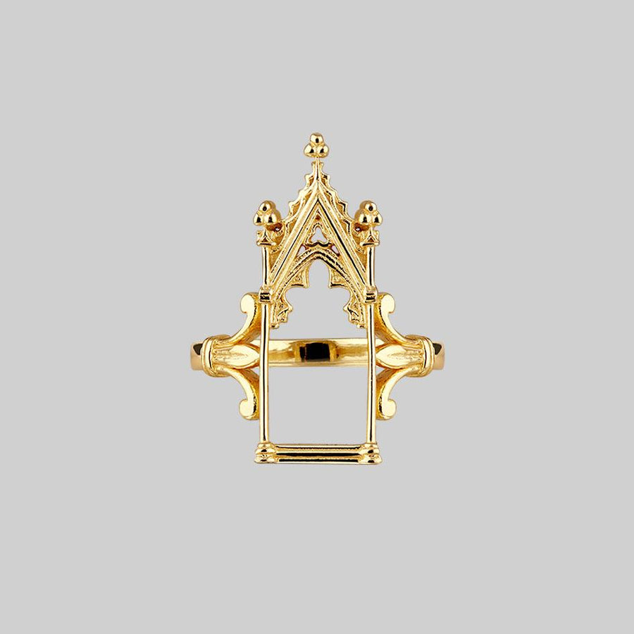 gold gothic arch ring