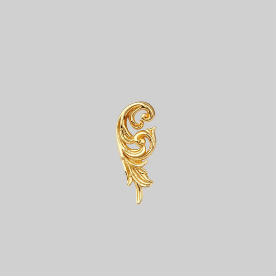 IMPERIAL. Ornate Flourish Stud Earring - Gold