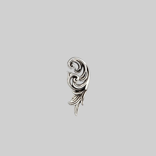 IMPERIAL. Ornate Flourish Stud Earring - Silver