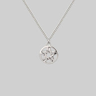 pentagram symbol necklace silver