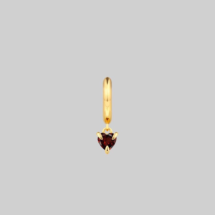love heart charm earring gold