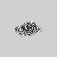 Ring - DEATHLY ROSE. Detailed Antique Silver Ring