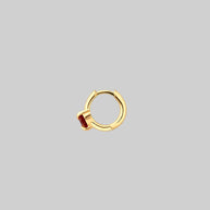 love heart hoop earring gold