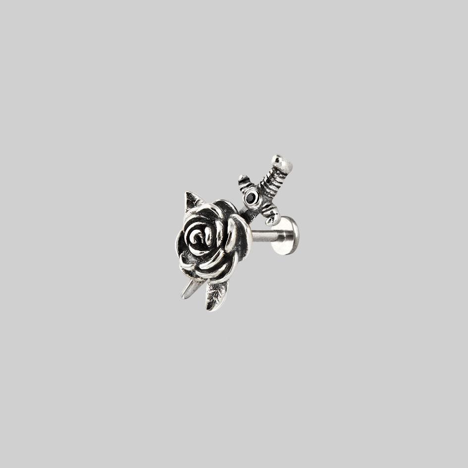 rose and dagger tragus stud
