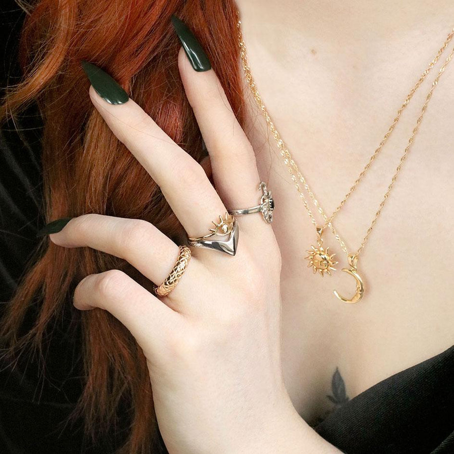 All Seeing Eye Ring - Silver mixed metal rings