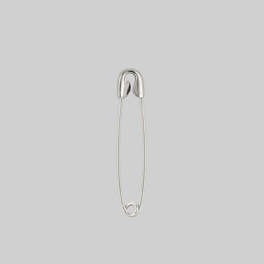 safety pin earring silver