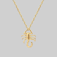 gold scorpion pendant necklace 