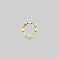 opal cluster septum ring gold 