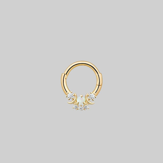 MOONDANCE. Moon Gold Clicker Ring - Septum