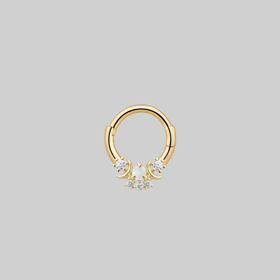 MOONDANCE. Moon Gold Clicker Ring - Septum