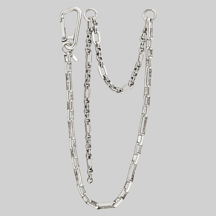 GWEN. Multi Wrap Chunky Chain - Silver silver chunky chain trouser chain
