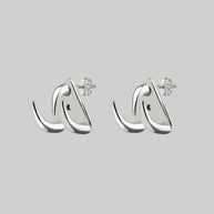 silver spike stud earrings