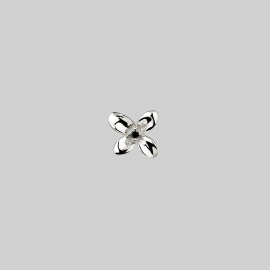 ISLA. Clematis Flower Stud Earring - Silver