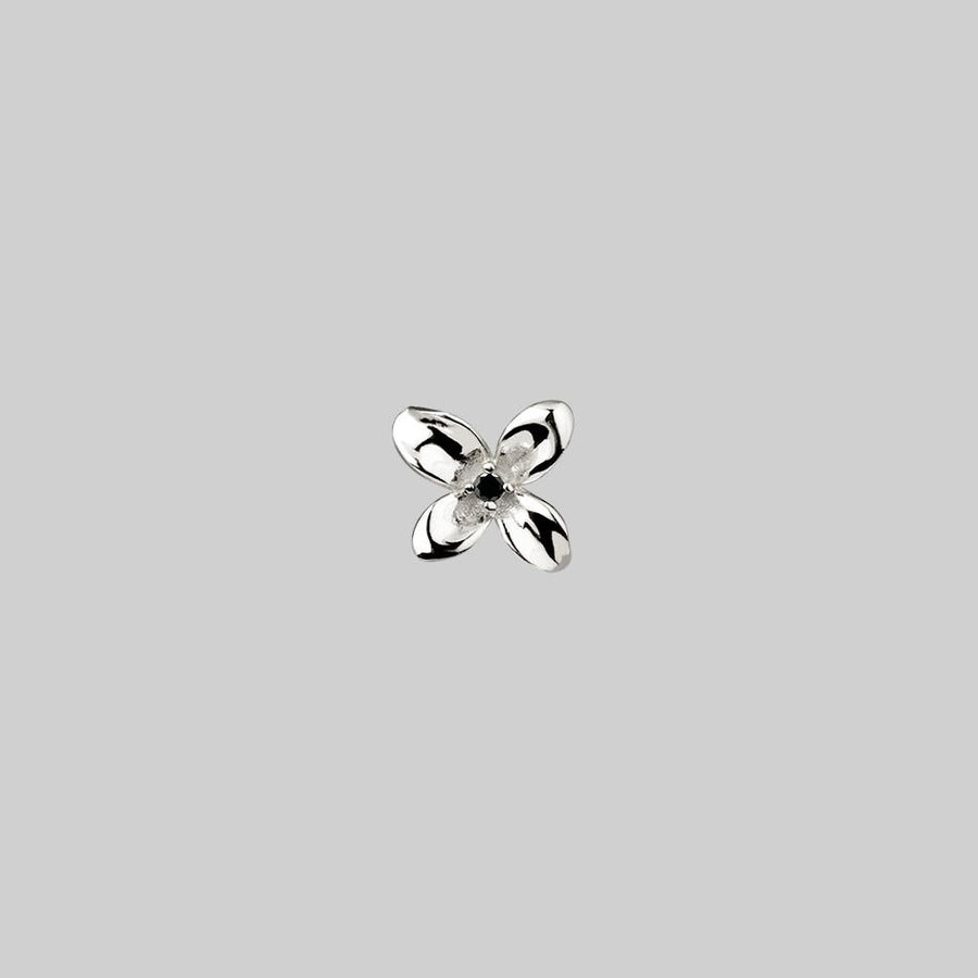 ISLA. Clematis Flower Stud Earring - Silver