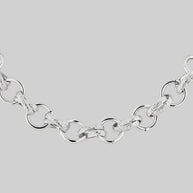 silver cross link chunky chain