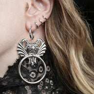 silver door knocker earrings