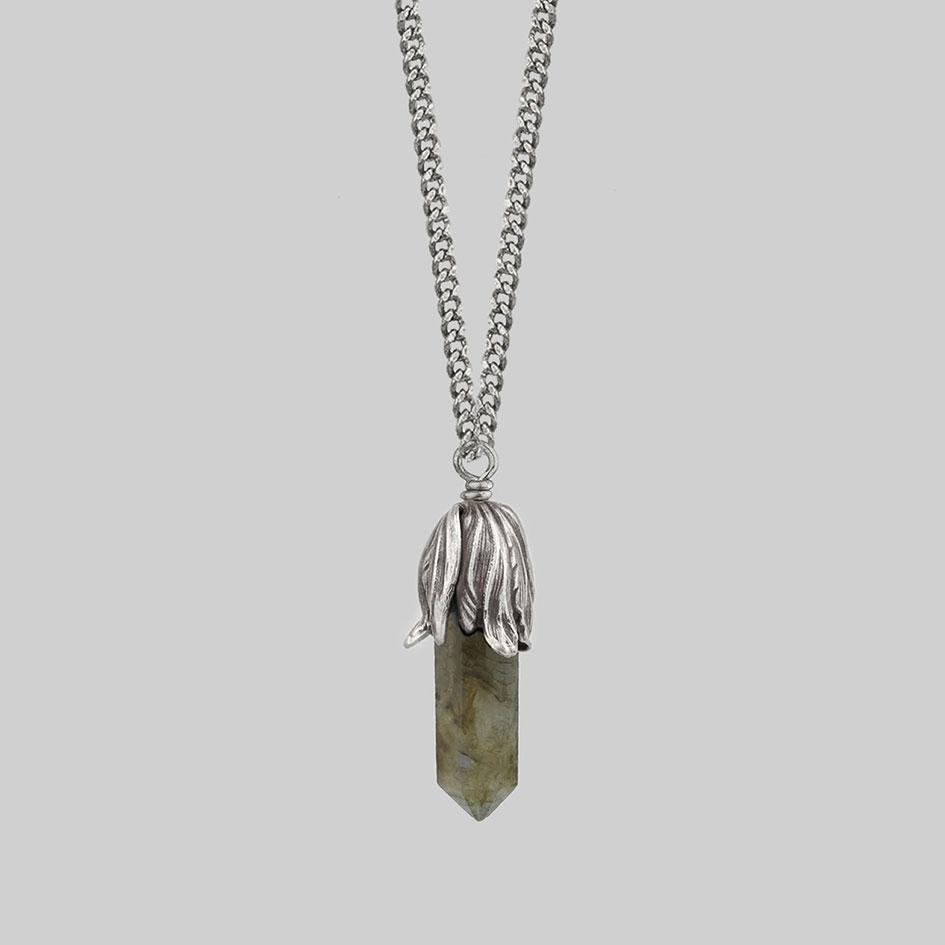 Large labradorite necklace