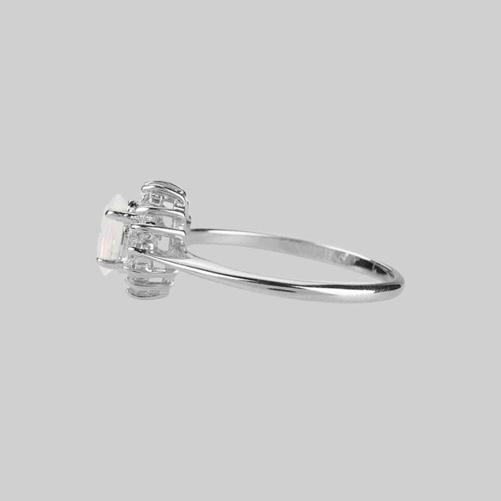 AURELIA. Opal Cluster Silver Ring silver opal gemstone cluster ring