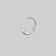nose ring and daith body jewellery moon face