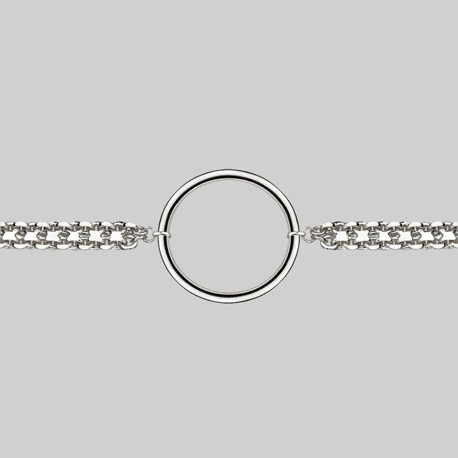 PARADOX. Oversized Ring Chain Choker - Silver silver ring choker necklace